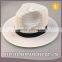 Solid Color Summer Beach Cap Sun Protect European Style Panama Fedora Hat