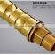 double handle brass body gold-plated bathroom faucet