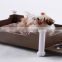 plush dog bed with bone shap design