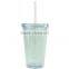various color BPA free 16oz double wall plastic tumbler
