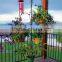 2016 new design round base composability floor metal wire flower pot stand