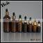 hot products cosmetic essential oil different size amber glass dropper bottle silver aluminum dropper bottle best sellers
