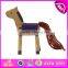 2016 Wholesale cheap kids mini wooden toy horse for sale W06D031