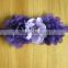 chiffon flower with pearl rhinestone in center for kids hair accessories