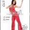 Hot sale ladies sexy bellydance pants,elegant coin decorative chiffon belly dance harem pants