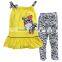 Children clothing 2016 sling tops and stripe pants 2pcs sets for summer