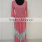 Family matching clothing pink lace splice dress