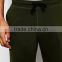 Soft touch wholesale blank jogger pants in dark khaki for men