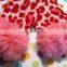 Factory wholesale baby products red knit baby leg warmers with bow easter baby products