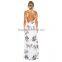 Lady Sexy Split Dress Floral Off Shoulder Party Maxi Dress