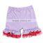 2017 Hot Sale Boutique Cotton Baby Clothes Girls Kids Solid Clolor Icing Shorts With Ruffle Shorts