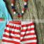 back to school otufits girl shorts striped pencil heart clothing shorts summer girl boutique shorts with match accessories