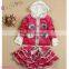 New arrival 2014 cute fashion design clothing set(nocollar jacket+hoody long sleeve tshirt+melaleuca skirt)velvet girl dress
