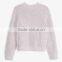2017 wholesale customized fashion round neck sweaters women's pullover for lady
