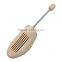 Shoe tree type and wood material shoe stretcher with bendable spring