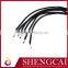 High quality round black elastic cord with metal barb end