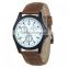 Men watches for big dial design PU leather strap japan movt quartz watch stainless steel back watches 1120658