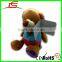 hot sale soft plush bear coins bank with sound