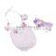 Baby girl floral print bubble romper with matching headband baby fashion suit