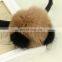Factory price handmade girl lady popular rabbit fur pompom hairband