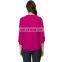 Round bowknot neckline pink chiffon korean style clothes