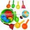 Kids colorful sand beach toy plastic bucket spade set
