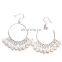 Chandelier Silver Earrings Made in India Simple Plain Silver Earrings With Gemstone, 925 sterling Silver jewelry