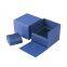 New Special Design And Custom Blue Paper Watch Package Box With PU Leather Watch Pillow