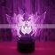 Unicorn Heart 3D LED Night Light Cartoon Lamp 7 Color Change Children Bedroom Beside Sleeping Lighting Baby Gift