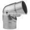 Round Adjustable Handrail Elbow Stainless Steel Pipe on Balustrade Railing with Screw Fixing
