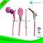 Colorful flat noodel earphones with mic