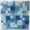 marble vein blue color hot melting swimming pool mosaic splash back glass mosaics tiles bathroom mosaic tiles