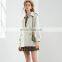Plus Size Women Autumn Fashion Turn Down Collar Double Breasted Bandage Trench Coat Ladies Overcoat