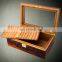 Fadley custom cigar box wood grain large perspective window double-layer cigar moisturizing box