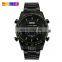 SKMEI 1131 Men Quartz Digital LED Wristwatches Stainless Steel Strap Dual Display Army Military Waterproof Sport Watch