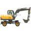 CHina mini micro garden wheel excavator compact digger with CE for sale