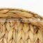 2PC Water Hyacinth basket Boho woven round serving tray Wicker basket set