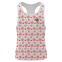 women's  full sublimated singlet with red and white colors