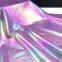 shiny holographic reflective mermaid shiny 80% nylon 20% spandex holographic metallic foil print fabric for swimwear
