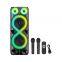 ZQS8238 Super Power 40W 8-inch*2 Subwoofer Wireless Customized Party Speaker With Colorful Lights