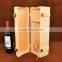 2015 natural wood good quality handmade unfinished wooden wine box