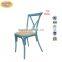 metal dining cross back chair