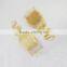 Swiss lace blonde hair bundles with lace closure
