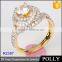 Latest Beauty Design Diamond Ring Flower Shape 925 Silver cz Ring