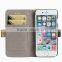 Genuine Leather & Denim Jean Flip Cell Phone Case/Booklet With Card Slots for iPhone 6/6plus for lady/female                        
                                                Quality Choice