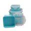 4pcs rectangle plastic storage box with lid