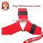 Big Dog Red Harness, Large Size Pet Harness with Strong Nylon Webbing
