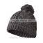Newest Fashion Promotion Jacquard Knitted Hat with Top Ball