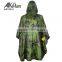 Polyster PVC Jungle Camouflage Poncho Raincoat Used For Tents