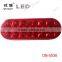 super bright waterproof red 12V 24V oval 6" LED stop turn tail light for auto truck